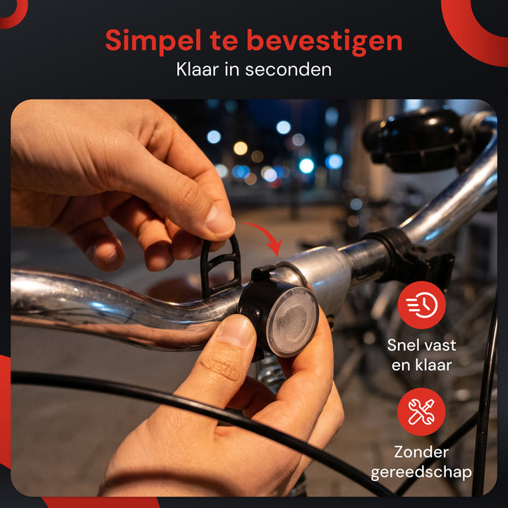 Fietslamp Rood en Wit