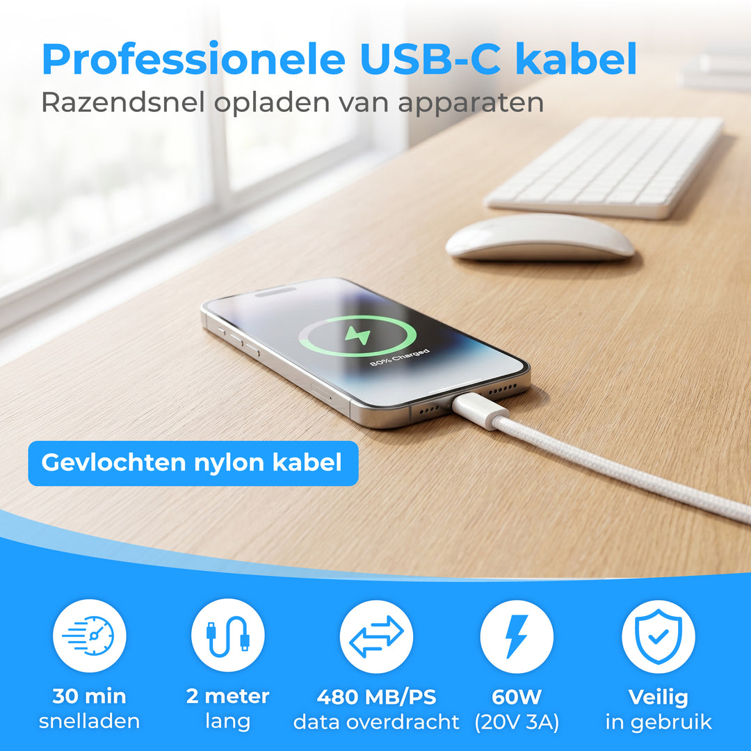 USB-C naar USB-C Kabel