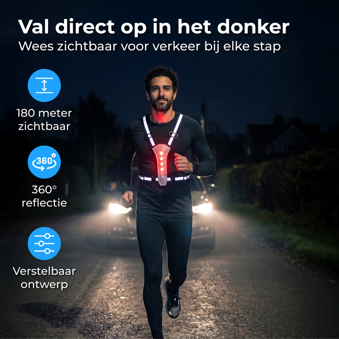 Hardloopvest met Verlichting