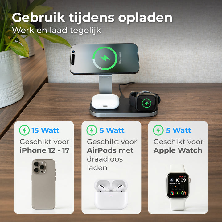 Draadloze Oplader met Adapter