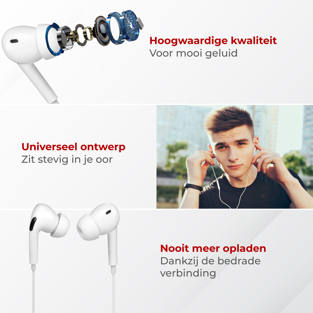 Oortjes met Draad - USB-C Aansluiting