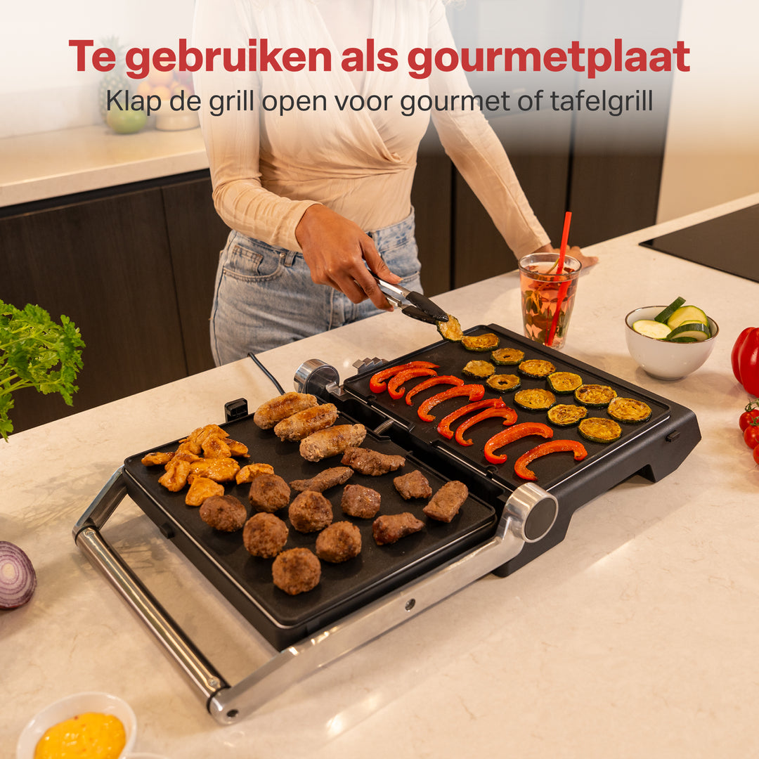 Contactgrill met 6 Uitneembare Platen