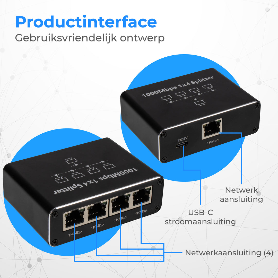 Internet Splitter - 4 Poorten