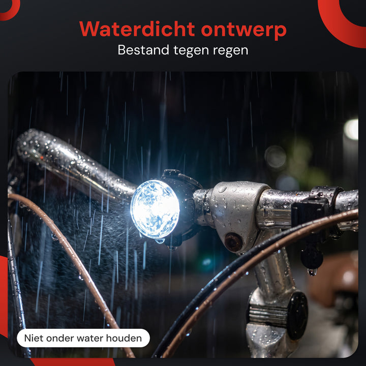 Fietslamp Rood en Wit