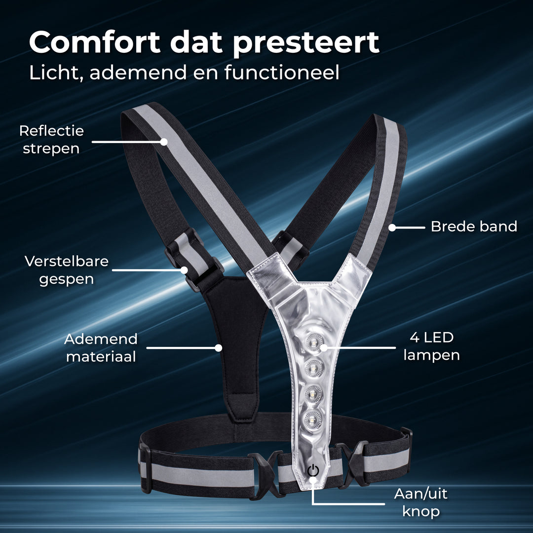 Hardloopvest met Verlichting
