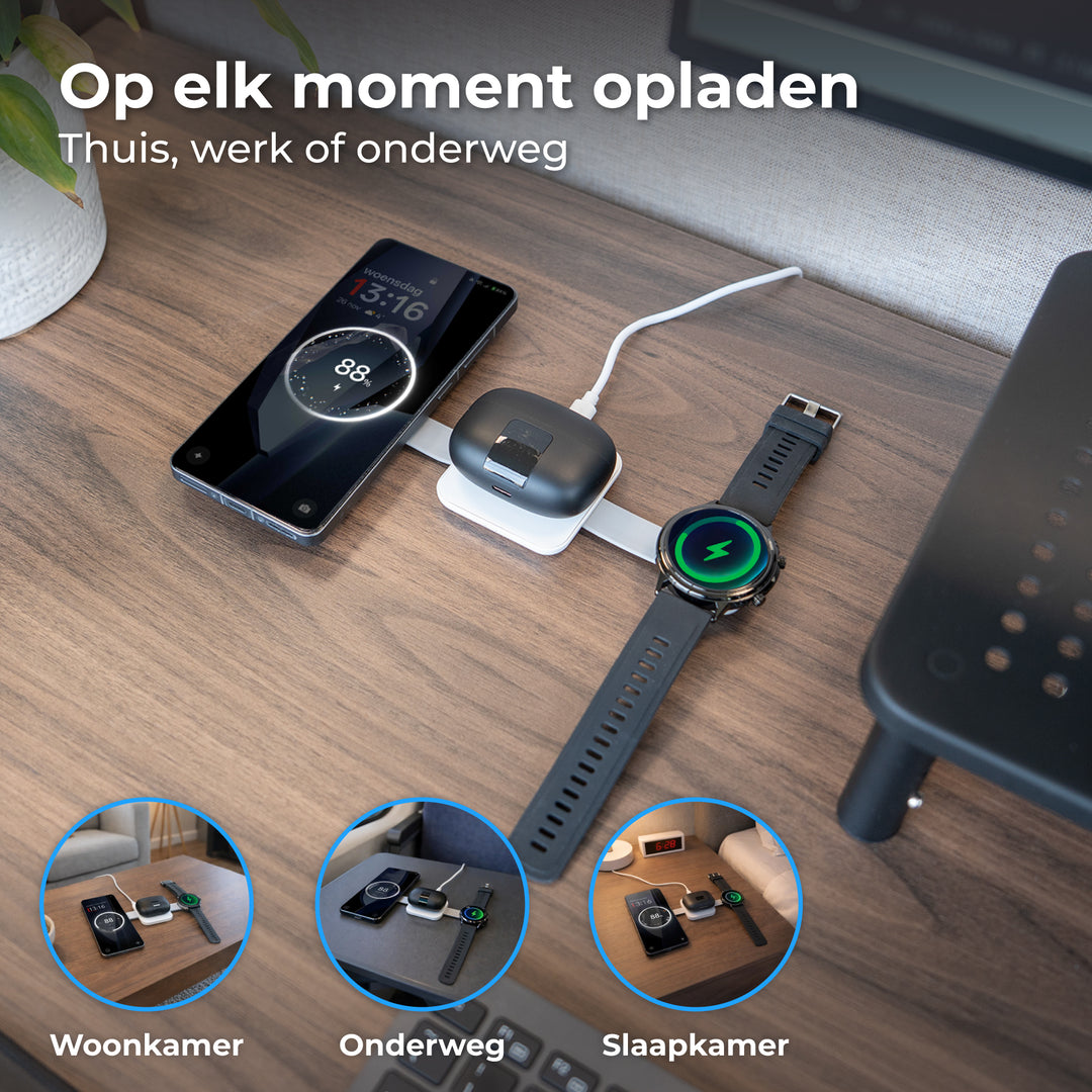 Draadloze oplader 3 in 1