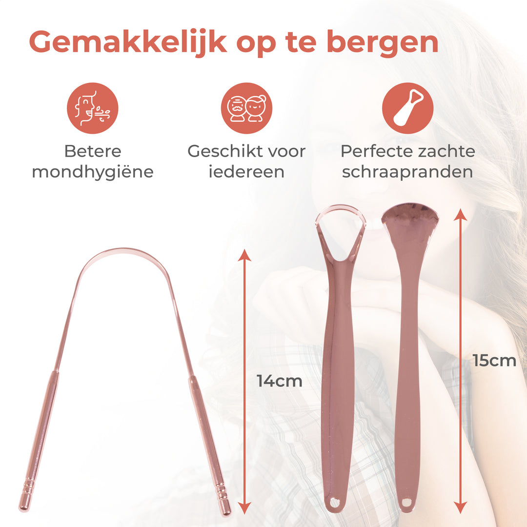 Tongschraper Set - 3 delig Rose