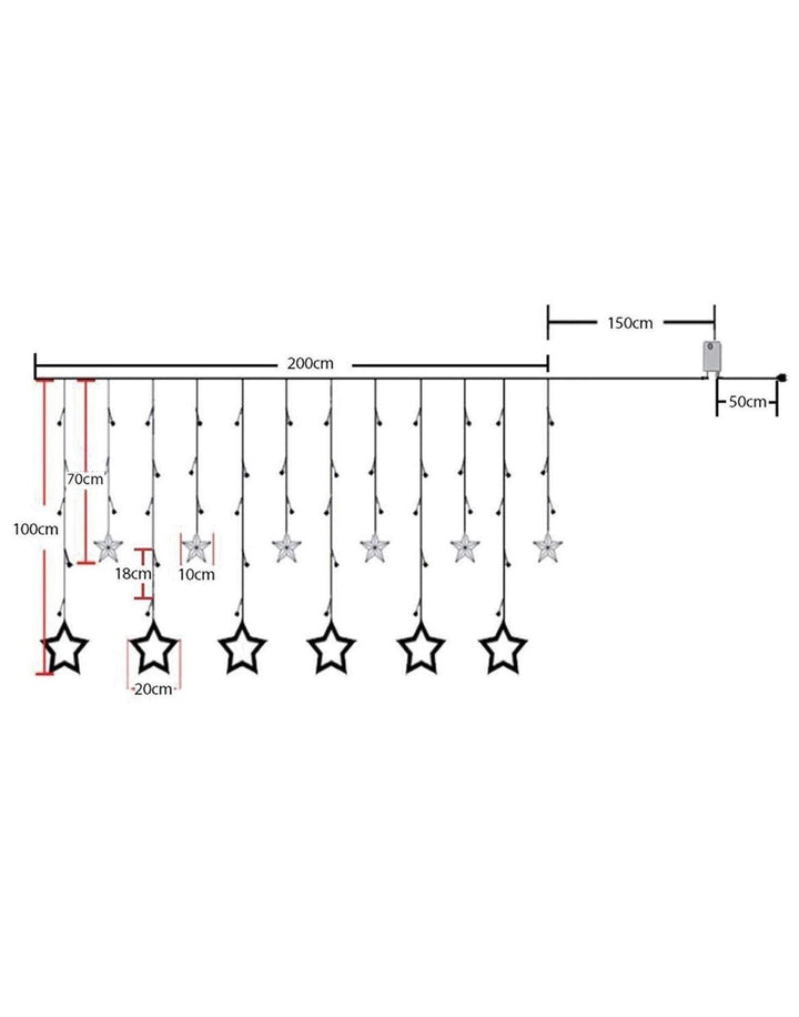 LED Sterrengordijn - 2.5m